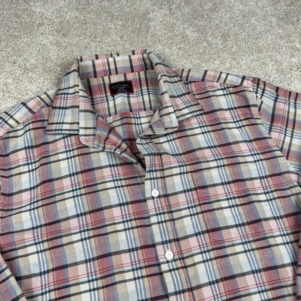 UNTUCKit Shirt Plaid Flannel Long Sleeve Button Up Collar Rudd Men's XL Slim Fit